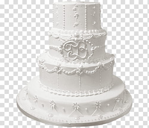 white four-tiered wedding cake transparent background PNG clipart