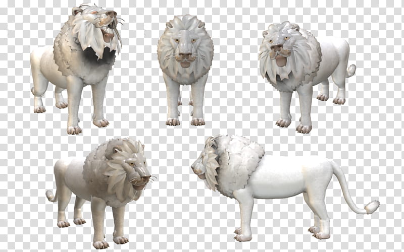 Spore Creature: White African Lion transparent background PNG clipart