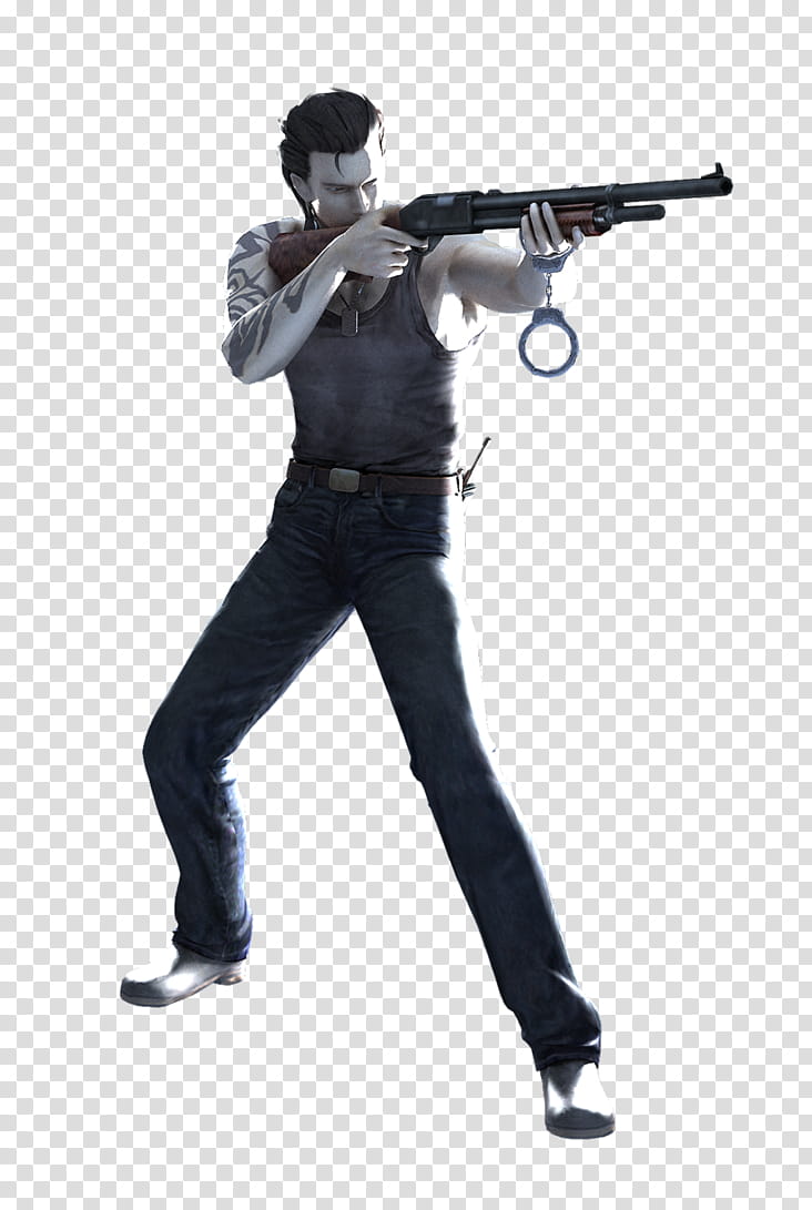 Billy Umbrella Chronicles, Professional Render, man holding gun transparent background PNG clipart