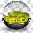 Sphere   , yellow tape measure in ball art transparent background PNG clipart