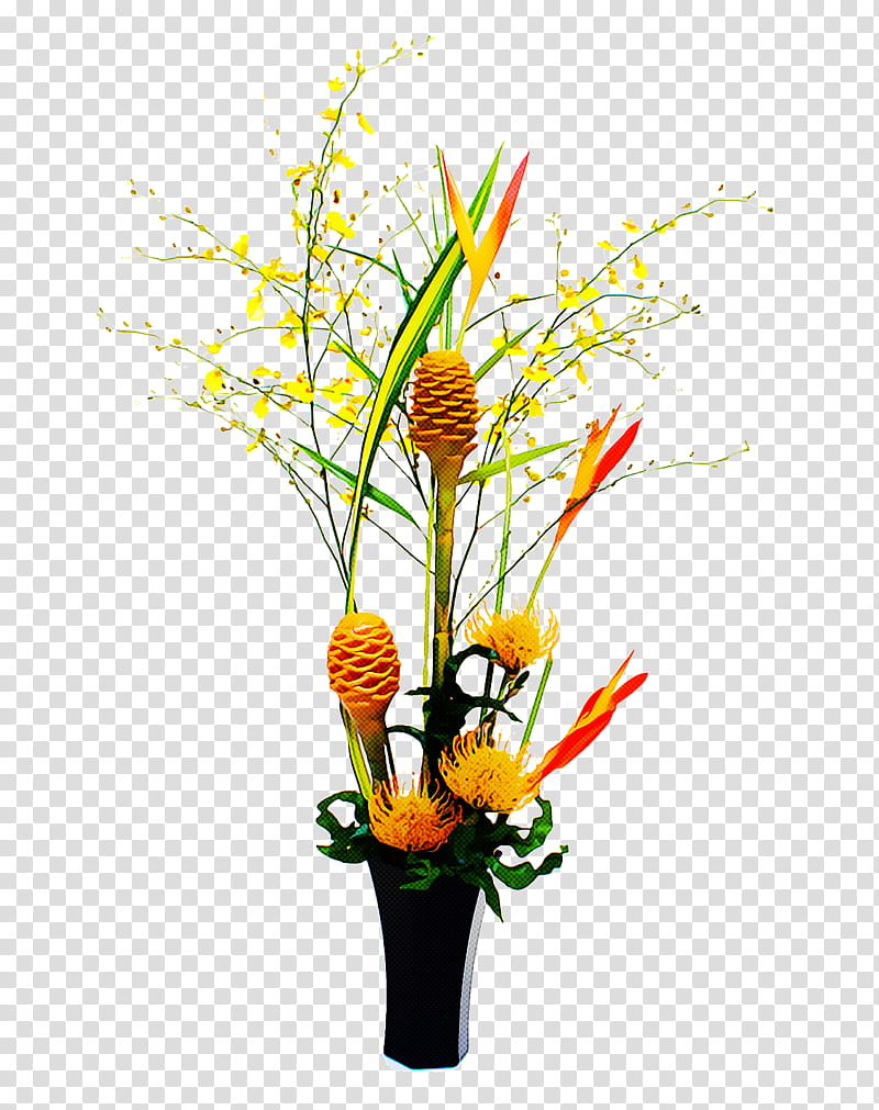 Floral design, Flower, Cut Flowers, Plant, Flowerpot, Floristry, Orange, Ikebana transparent background PNG clipart