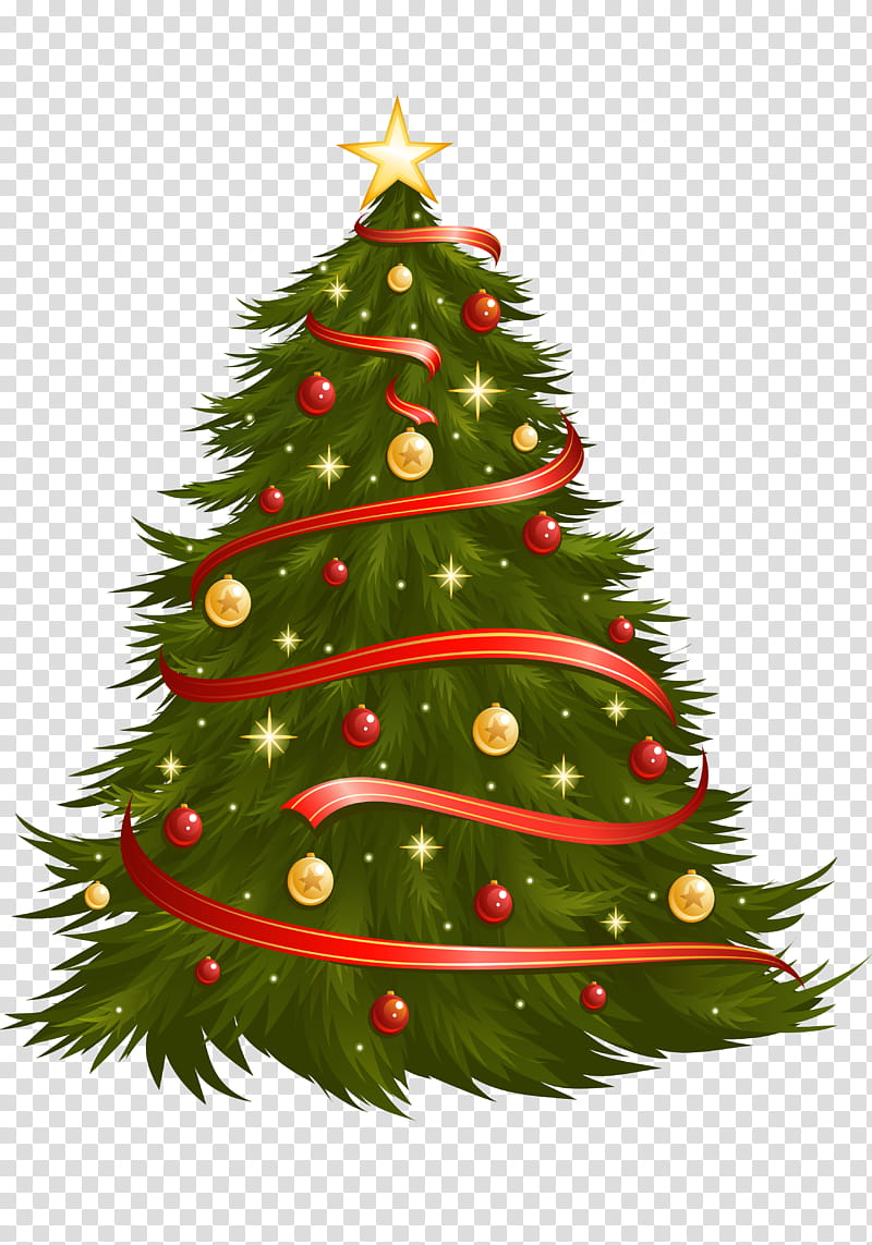 Christmas Tree, Christmas Day, Santa Claus, Artificial Christmas Tree, Christmas Ornament, Christmas Decoration, Spruce, Christmas transparent background PNG clipart