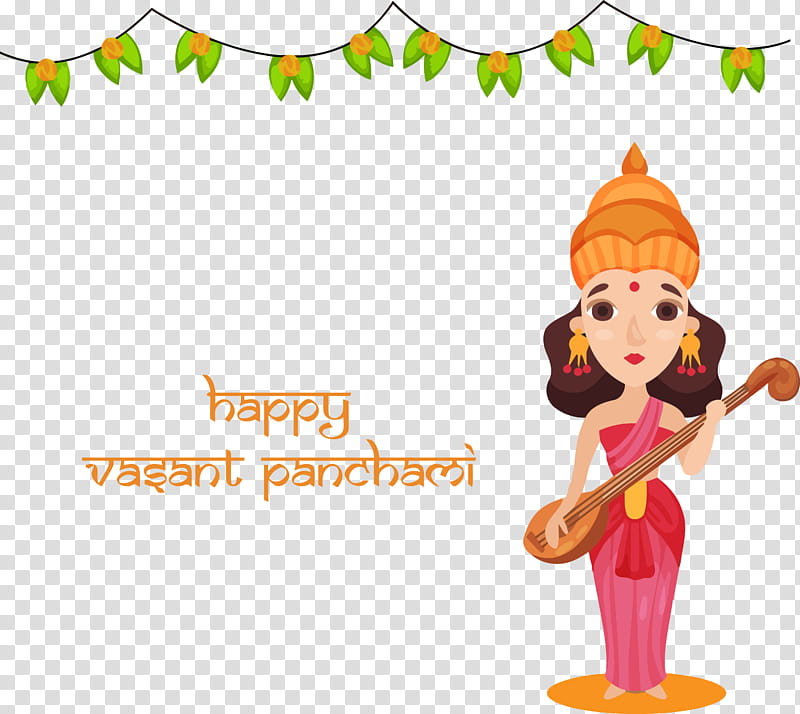 Vasant Panchami Basant Panchami Saraswati Puja, Cartoon, Baby Products transparent background PNG clipart