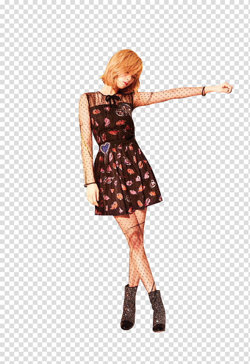 TWICE NYLON KOREA, standing woman wearing black and red sleeveless mini dress transparent background PNG clipart