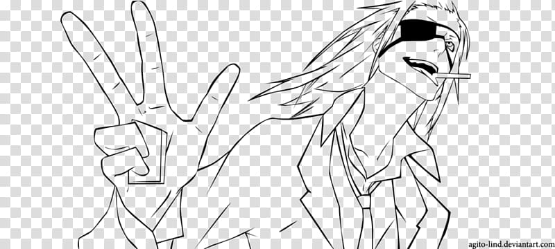 Dogs ch: Badou lineart, male anime sketch transparent background PNG clipart