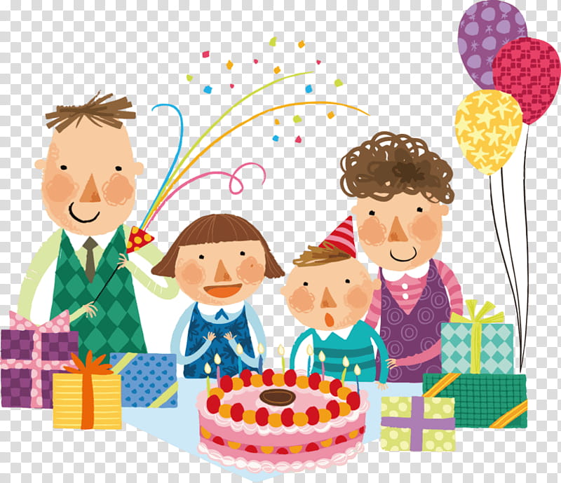 Birthday Party, Cartoon, Drawing, Birthday
, Food, Child, Toddler, Play transparent background PNG clipart