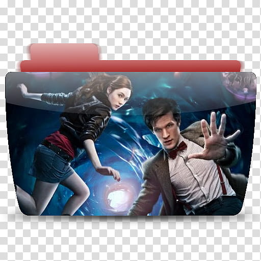 Colorflow Doctor Who Folders, female and male character folder transparent background PNG clipart