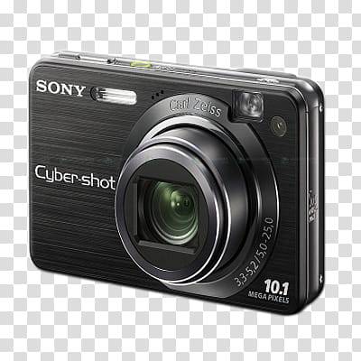 Sony digital cameras, black Canon point and shoot camera transparent background PNG clipart