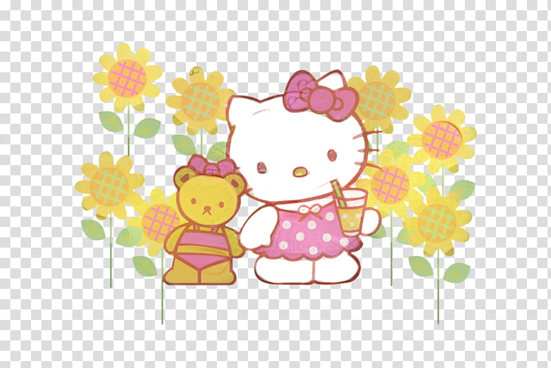 Hello Kitty Logo, My Melody, Sanrio, cdr, Hello Kitty Online, Cartoon, Plant, Wildflower transparent background PNG clipart
