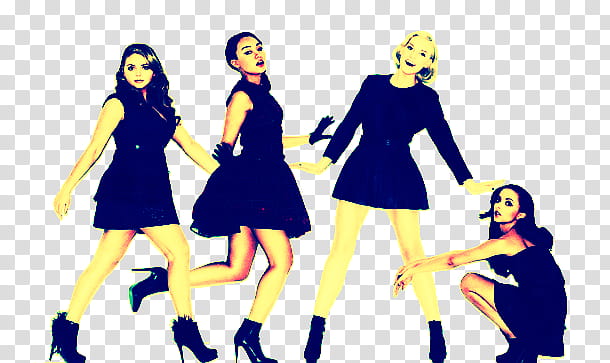 Little Mix, four women illustration transparent background PNG clipart
