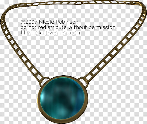gold-colored link necklace with round blue gemstone pendant transparent background PNG clipart