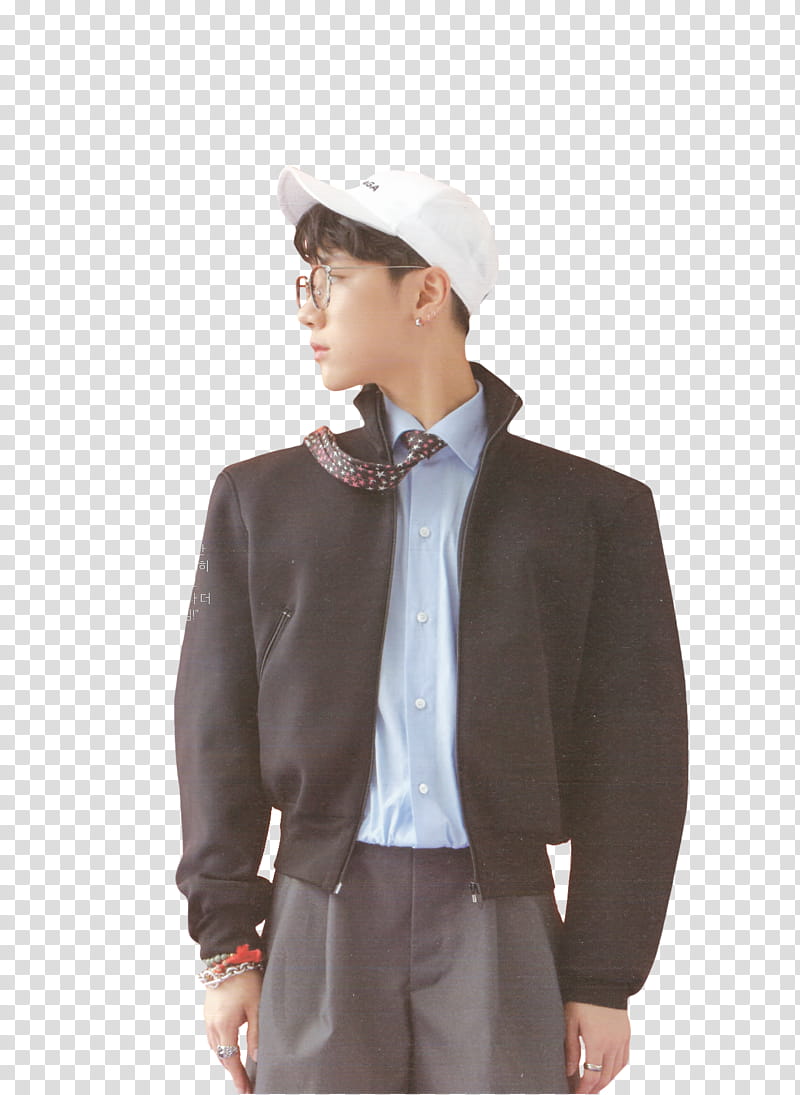 Ten NCT U, man standing wearing white cap transparent background PNG clipart