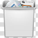 VannillA Cream Icon Set, Trash Full, recycle bin transparent background PNG clipart