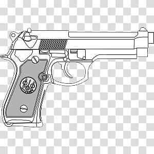 Weird Stuff II, white semi-automatic pistol illustration transparent background PNG clipart