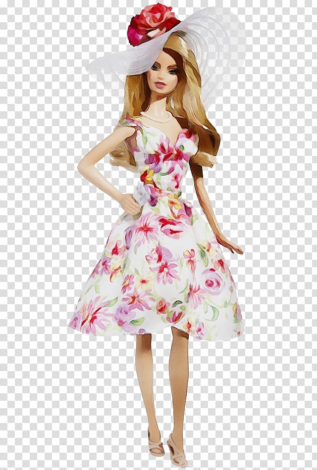 painting of barbie doll