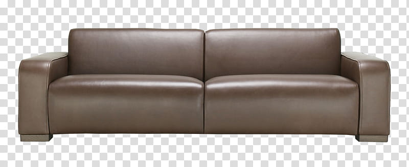 brown leather -seat sofa transparent background PNG clipart