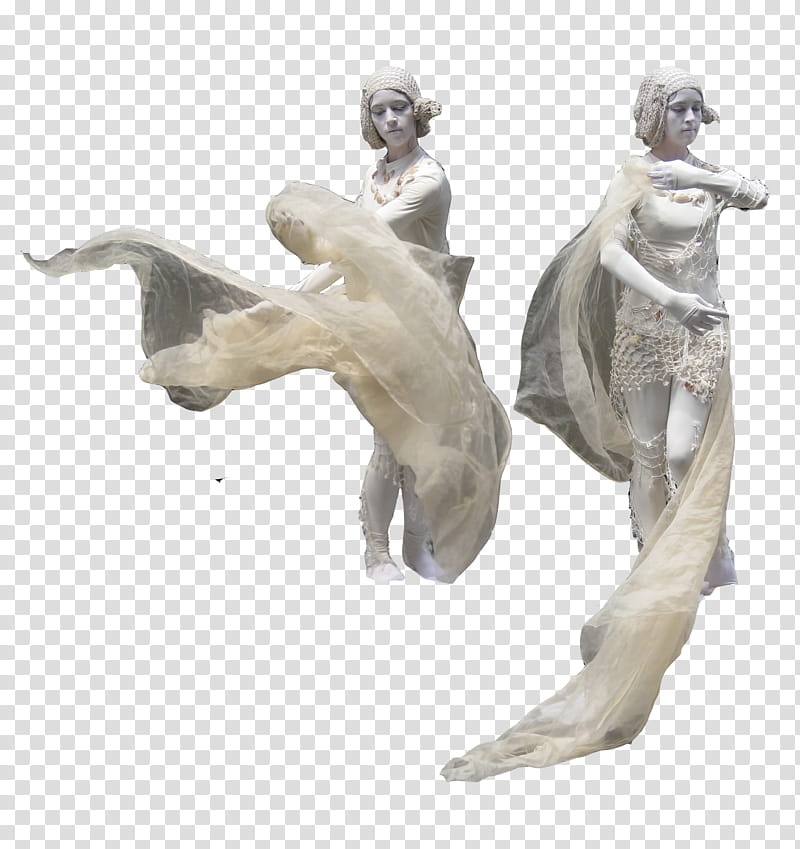 Girl statue cut out, two dancing women transparent background PNG clipart