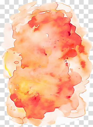 Orange, Watercolor Paint, Red, Peach transparent background PNG clipart thumbnail