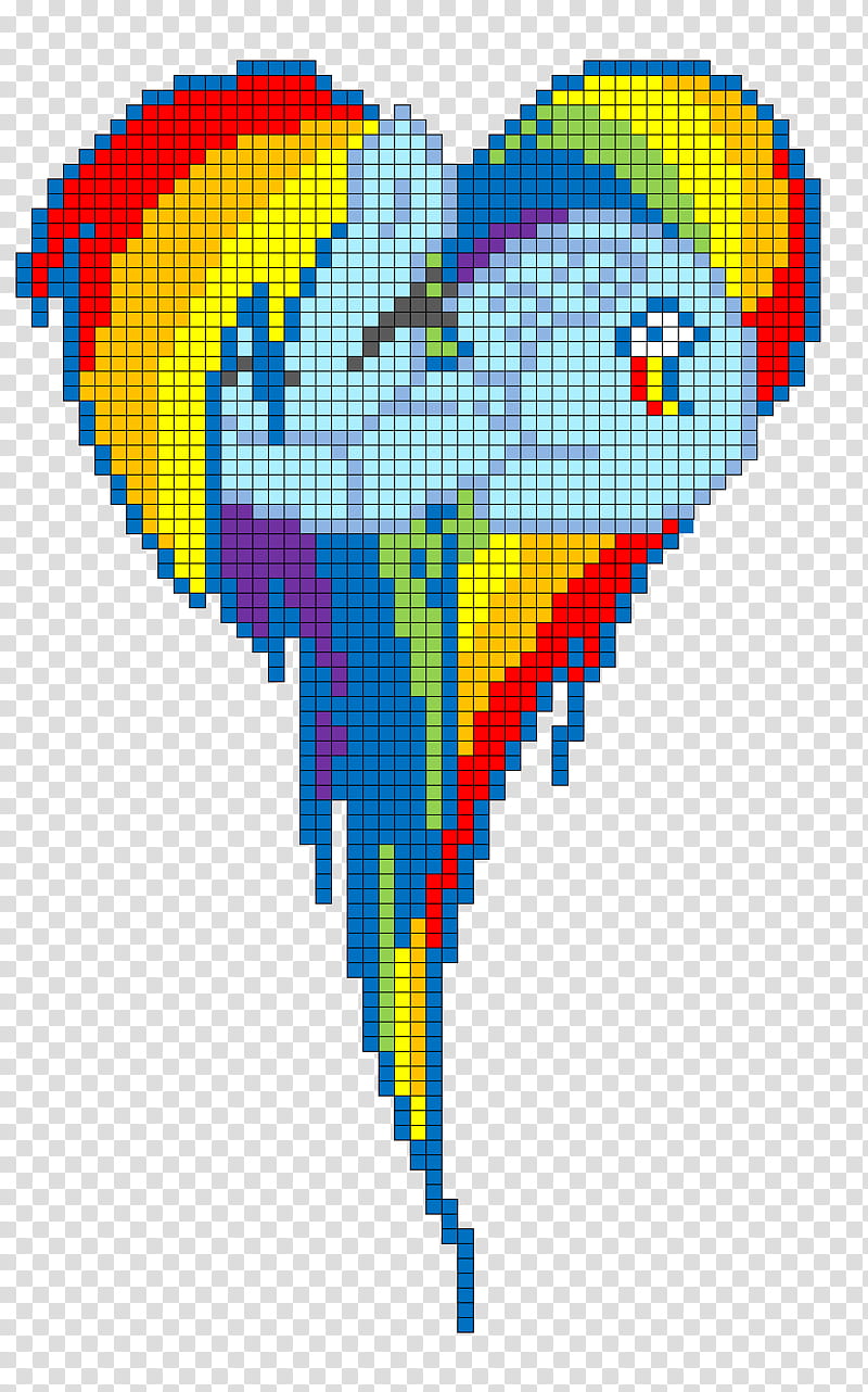 Rainbow Dash heart pattern, blue and multicolored My Little Pony illustration transparent background PNG clipart