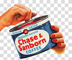 , Chase & Sanborn coffee can transparent background PNG clipart