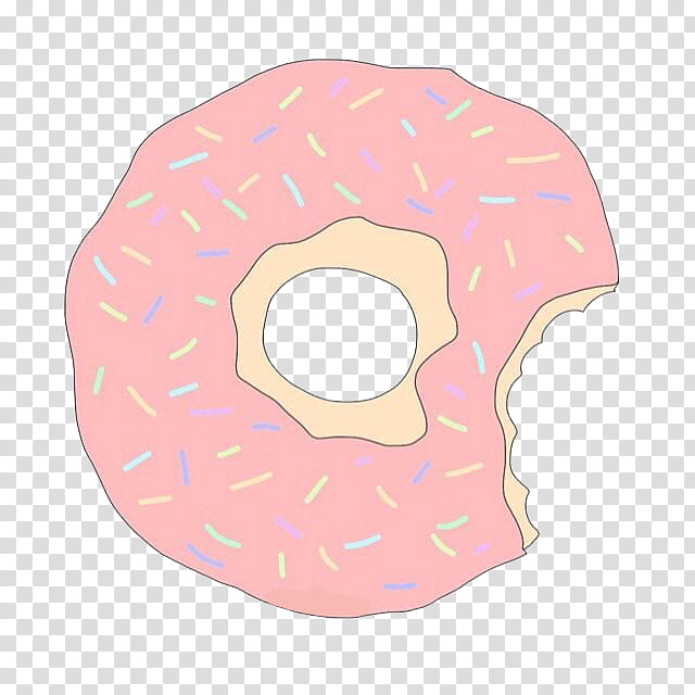 Watchers , pink donut with bite illustration transparent background PNG clipart
