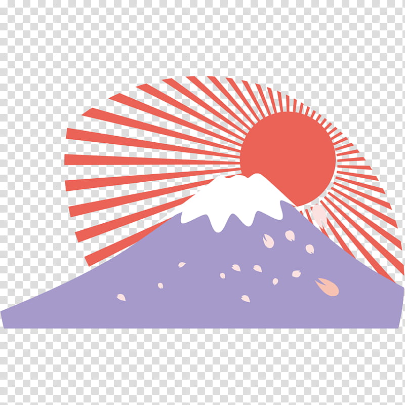 Japan, Mount Fuji, Logo, Red, Mountain, Color, Line, Area transparent background PNG clipart