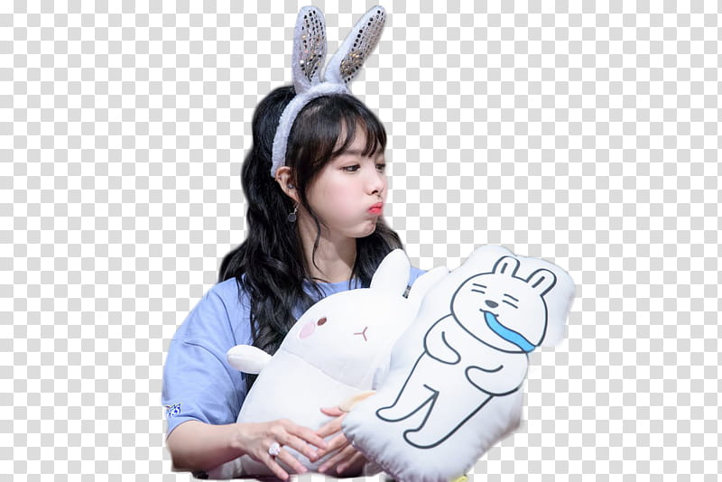 RENDER  S NAYEON TWICE, woman wearing bunny alice band transparent background PNG clipart