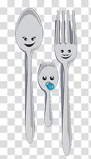 lovely part, stainless steel spoons beside two forks transparent background PNG clipart