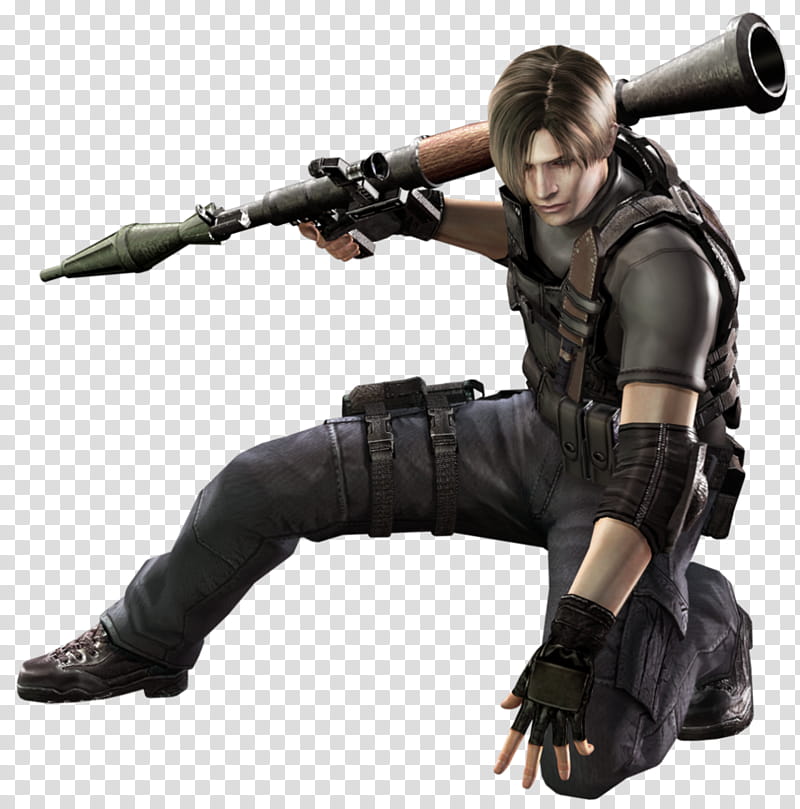 Leon w/ RPG RE, Professional Render transparent background PNG clipart