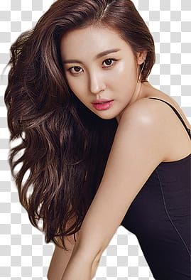 SUNMI SOLOIST, woman wearing black spaghetti strap top transparent background PNG clipart