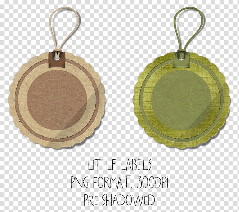 Little Labels, two brown and green little labels art transparent background PNG clipart