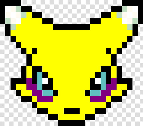 Pixel Renamon , yellow Pokemon illustration transparent background PNG clipart