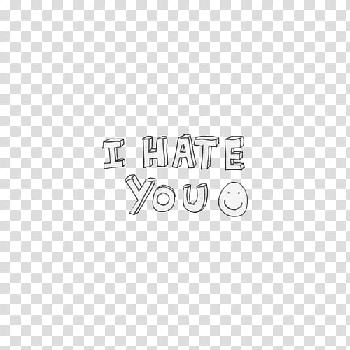overlays , I Hate You text transparent background PNG clipart