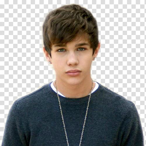 Austin Mahone , boy wearing necklace and earrings transparent background PNG clipart