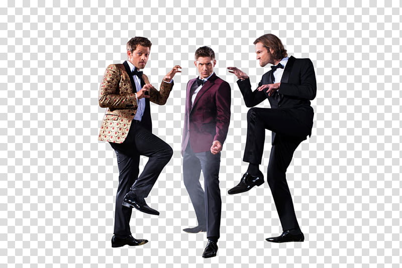 Supernatural Cast, Misha Collins, Jared Padalecki, and Jensen Ackles transparent background PNG clipart