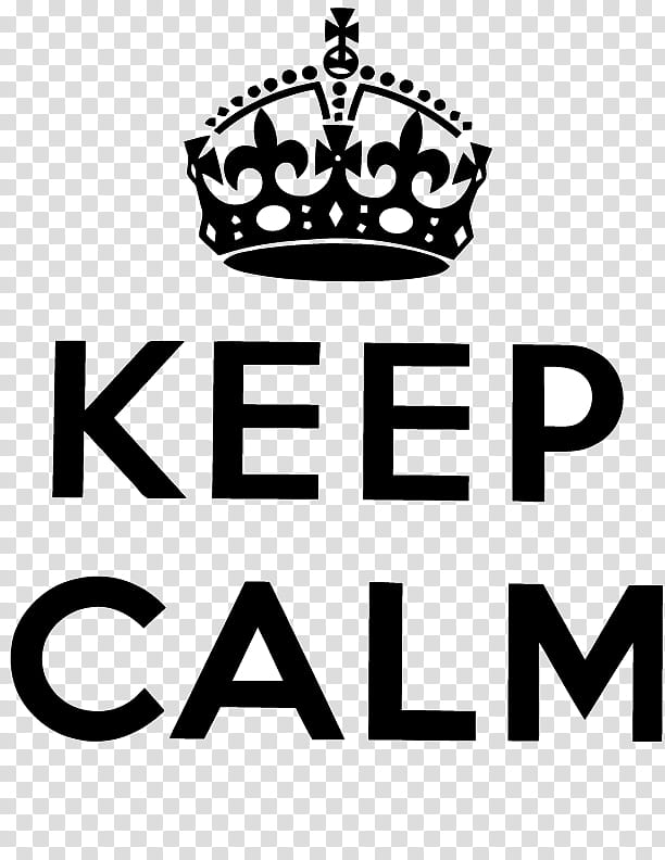 keep calm crown black background