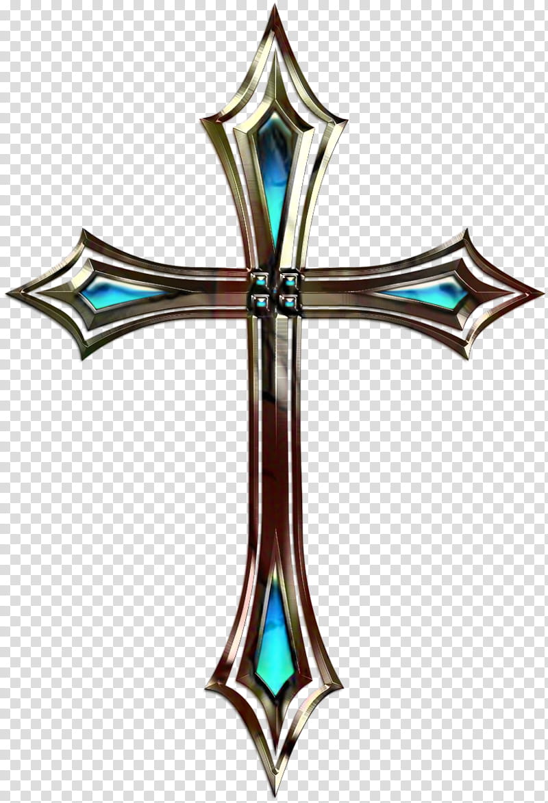 Christian Cross, Silver Cross, Crucifix, Christianity, Stained Glass, Symbol, Religious Item, Ornament transparent background PNG clipart