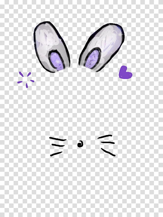 Cute Filters, white bunny character transparent background PNG clipart