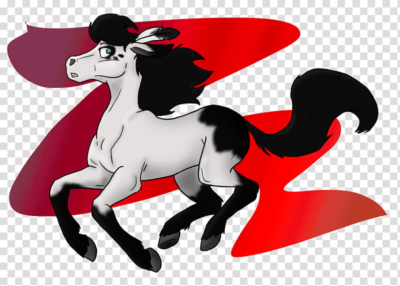 Xnahum Colored, white and balck illustration of horse transparent background PNG clipart