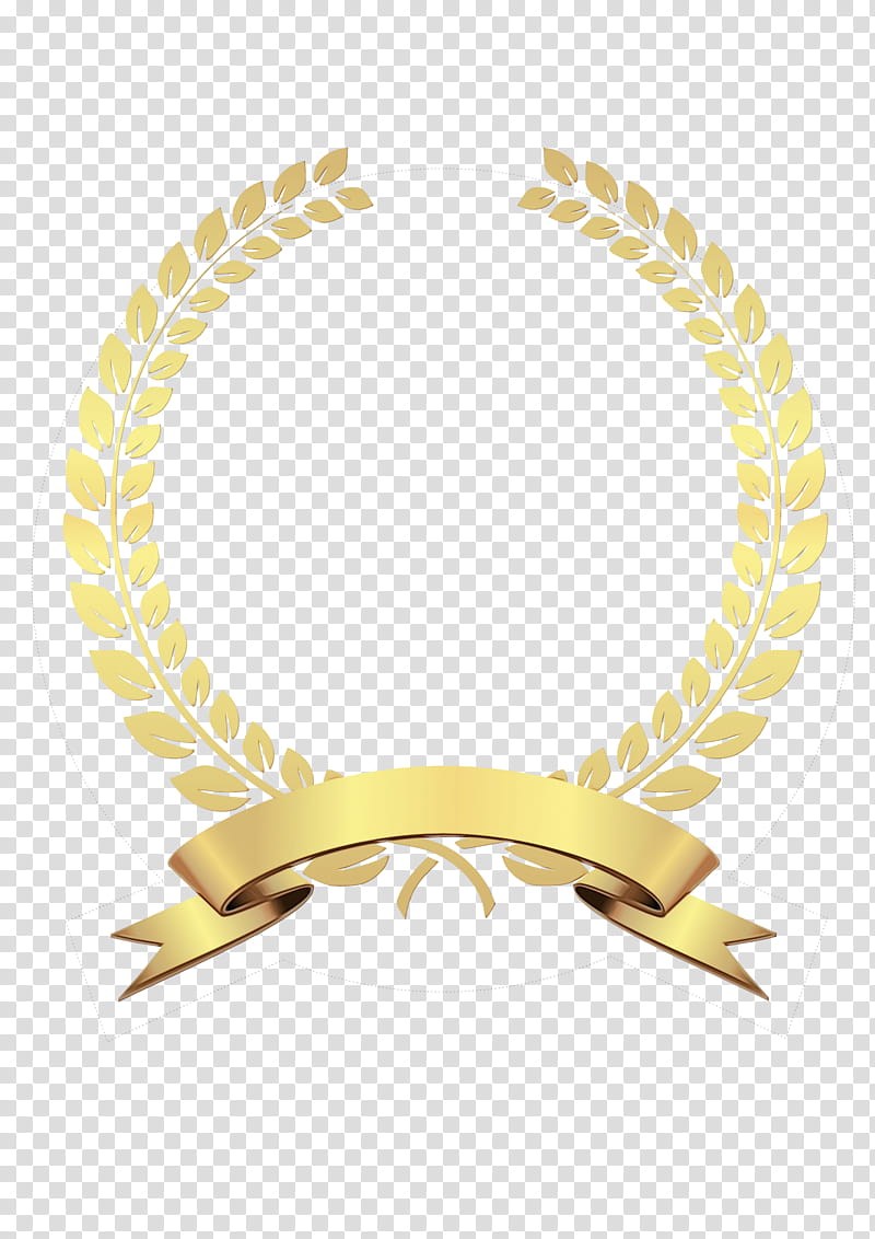 Gold Laurel, Laurel Wreath, Bay Laurel, Olive Wreath, Jewellery, Yellow, Metal transparent background PNG clipart