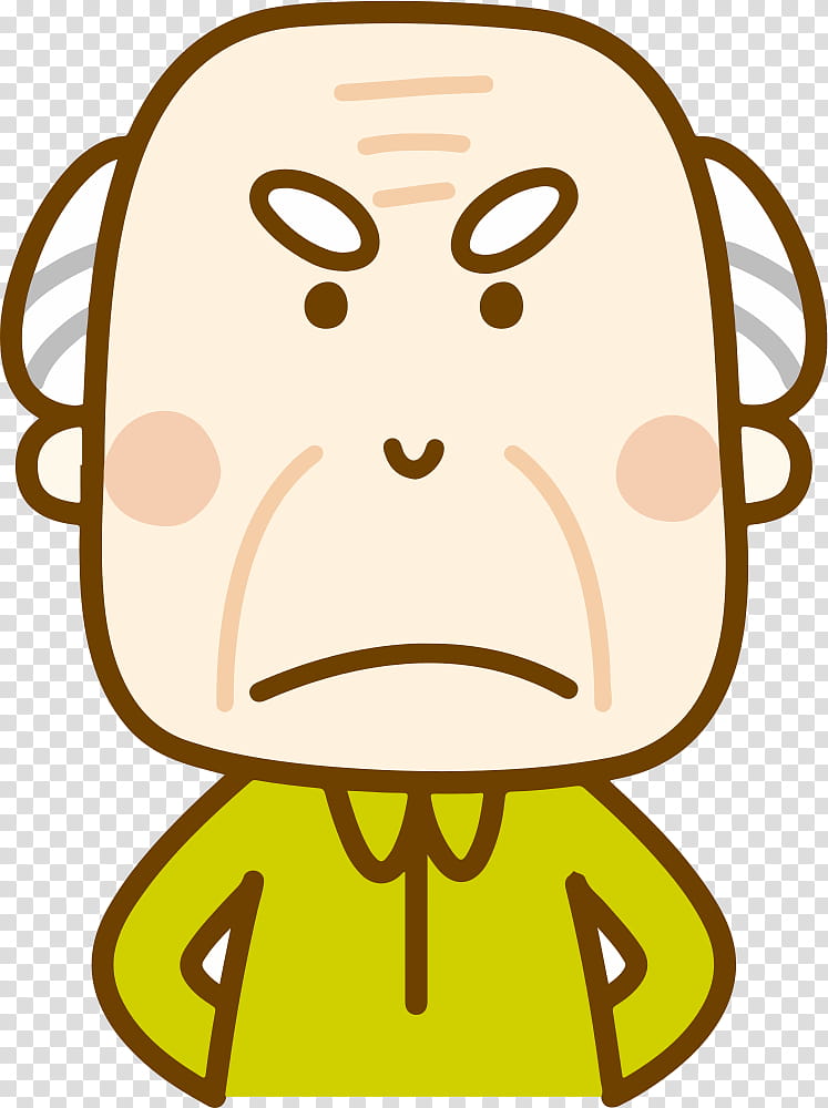 Happy Face, Old Age, Cartoon, Grandparent, Drawing, Man, Silhouette, Grumpy Old Men transparent background PNG clipart