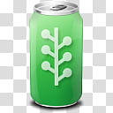 Drink Web   Icon , green and white plant-printed easy-open can transparent background PNG clipart