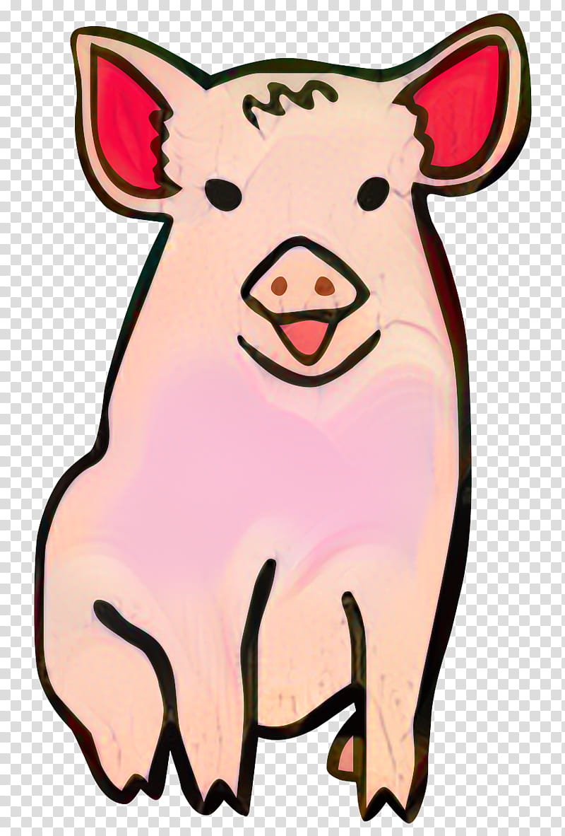 Pig, Animal, Cartoon, Cuteness, Humour, Show Lo, Snout, Pink transparent background PNG clipart