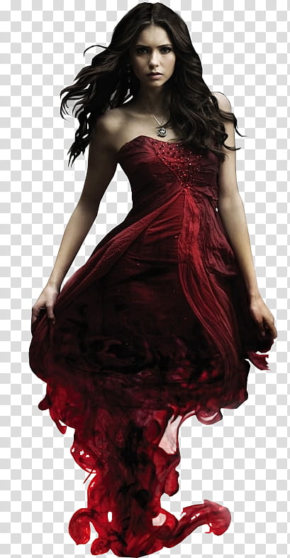 The Vampire Diaries, woman in red dress transparent background PNG clipart