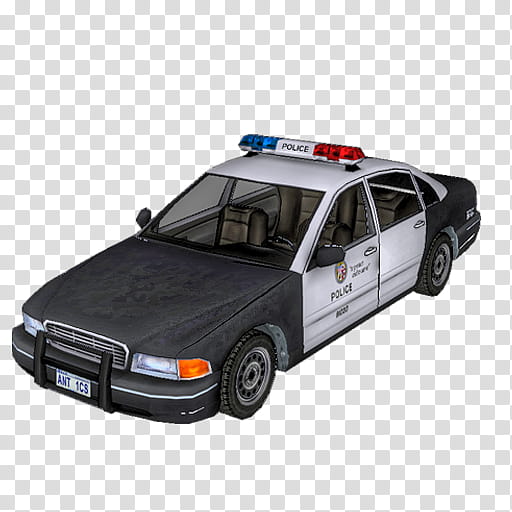 Transportation, white and black police car illustration transparent background PNG clipart