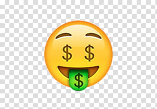 dollar emoji transparent background PNG clipart