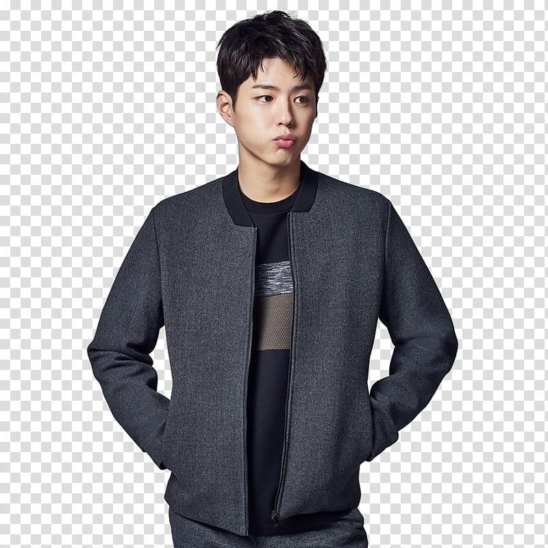 Park Bo Gum ALLETS P, man holding his jacket transparent background PNG clipart