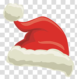 Christmas, red and white santa hat transparent background PNG clipart