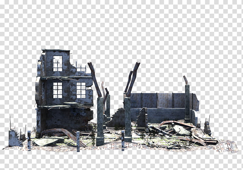 Ruined Building , run down house transparent background PNG clipart