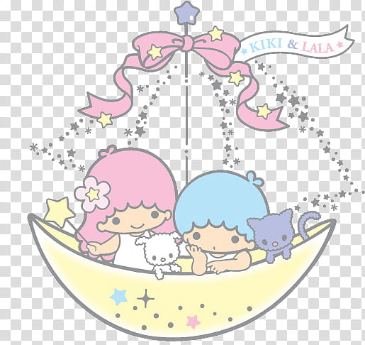 Iconos Little Twin Stars, pink and blue Kiki & Lala transparent background PNG clipart